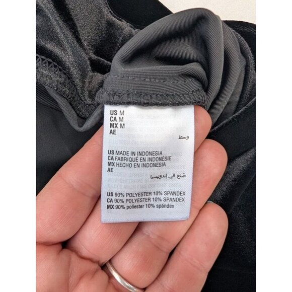 INC International Concepts black velvety leggings high rise women's sz medium K6 - Picture 5 of 7